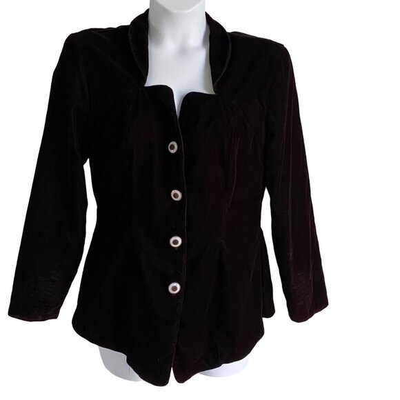 La Belle Black Long Sleeve Button Down Jacket Blazer Size 13 - Picture 1 of 12